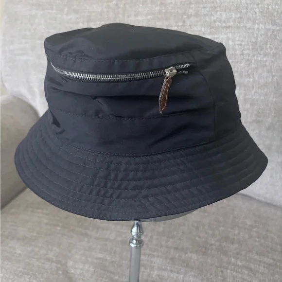 Hermes | Accessories | Hermes Black Bucket Hat Chapeaux Motsch Sz